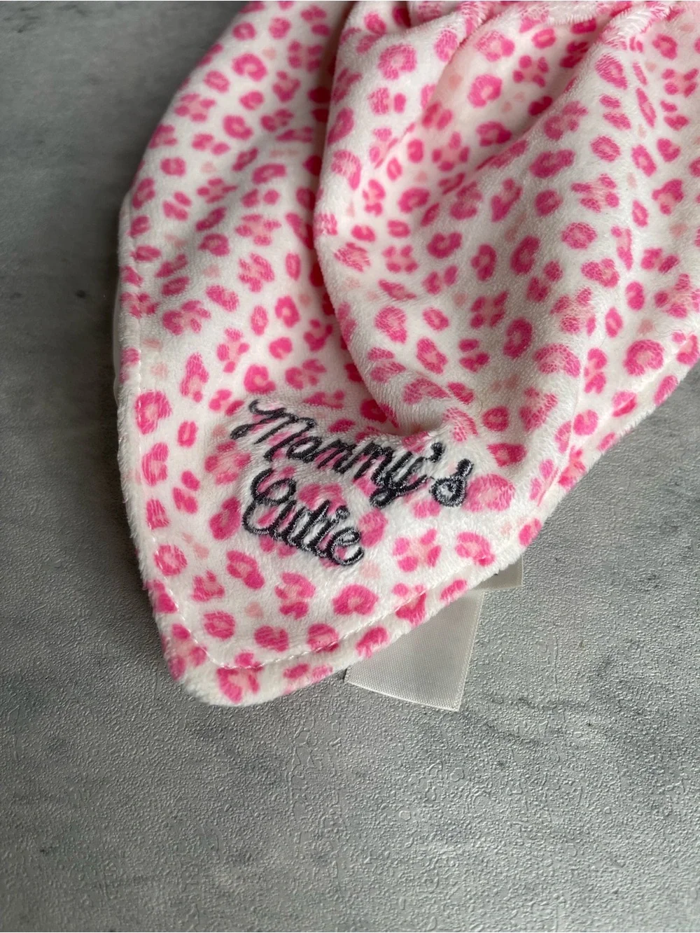 Child Of Mine Leopard Mommy's Cutie Security Blanket Cat Pink Rattle Lovey
